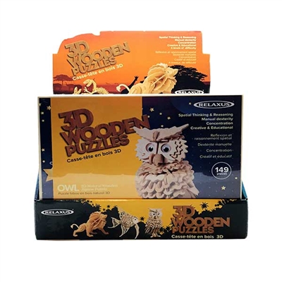 Puzzled 3D Wooden Puzzles Pack of 30 - Wood Craft Construction