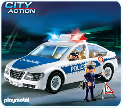 police car toy with flashing lights