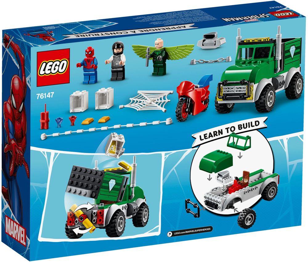 lego spiderman vultures truck robbery