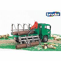 Man timber truck w/ loading crane