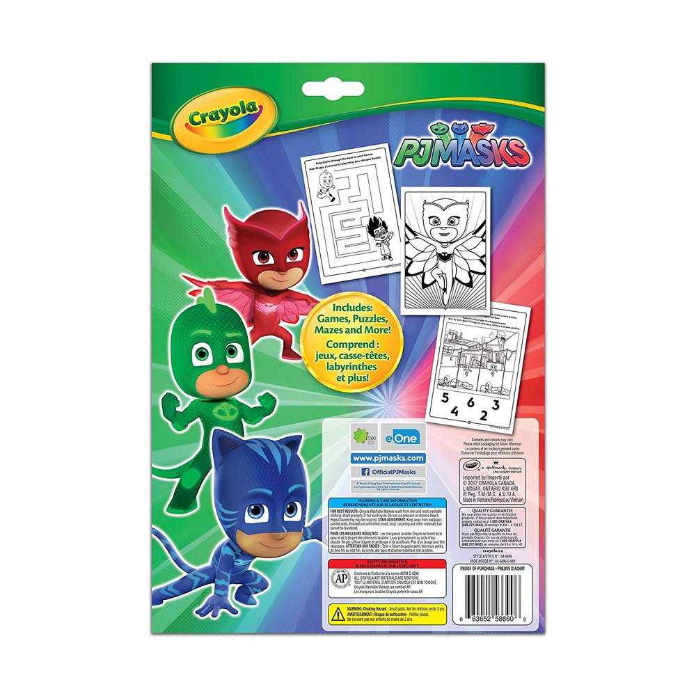 Crayola Colouring & Activity Book PJ Masks The Granville Island Toy