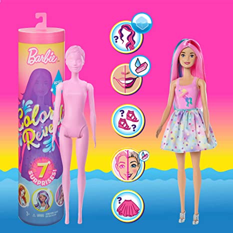 colour reveal barbie argos